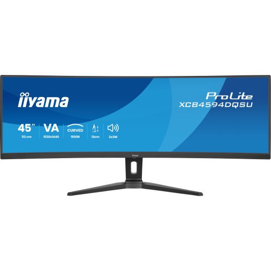 iiyama XCB4594DQSU-B1 écran PC 111,8 cm (44") 5120 x 1440 pixels Dual QHD LED Noir