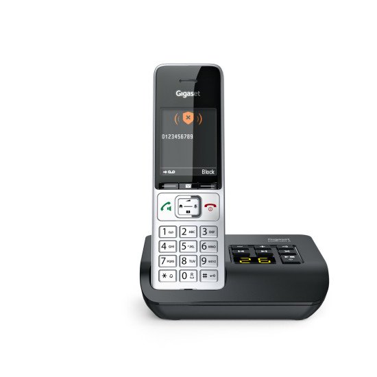 Gigaset COMFORT 500A Téléphone analog/dect Identification de l'appelant Noir, Argent