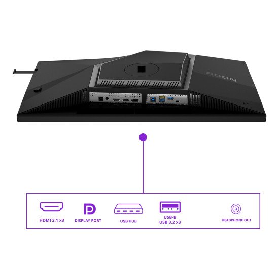 AOC AGON PRO AG276QSG2 écran PC 68,6 cm (27") 2560 x 1440 pixels Quad HD Noir, Gris