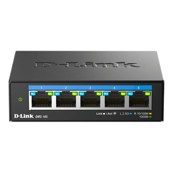 D-Link DMS-105 Non-géré 2.5G Ethernet (100/1000/2500) Noir