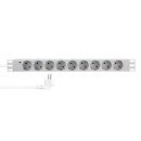 LogiLink PDU9C05 protection surtension Gris clair 9 sortie(s) CA 230 V 2 m