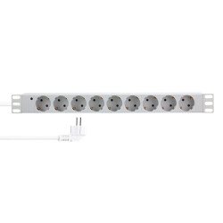 LogiLink PDU9C05 protection surtension Gris clair 9 sortie(s) CA 230 V 2 m
