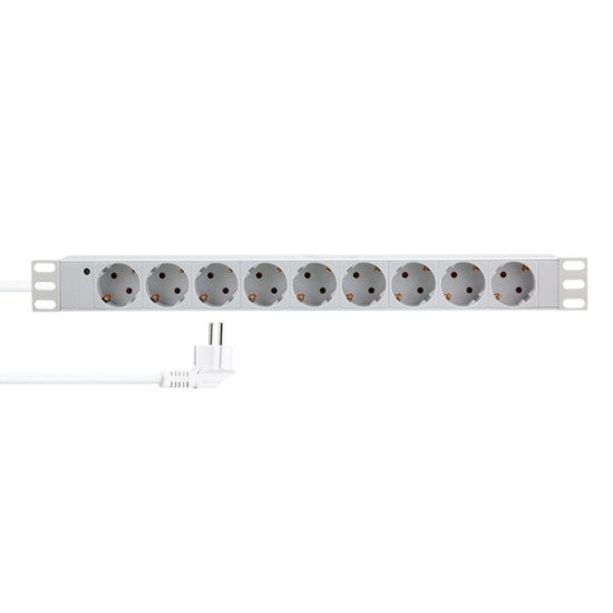 LogiLink PDU9C05 protection surtension Gris clair 9 sortie(s) CA 230 V 2 m