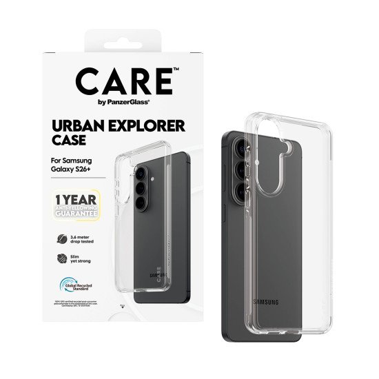 PanzerGlass CARE™ by ® Urban Explorer Case Transparent Samsung Galaxy S26+ coque de protection pour téléphones portables Housse
