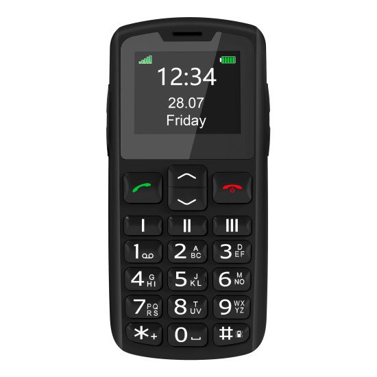 Beafon SL230 4,5 cm (1.77") 90 g Noir Téléphone pour seniors