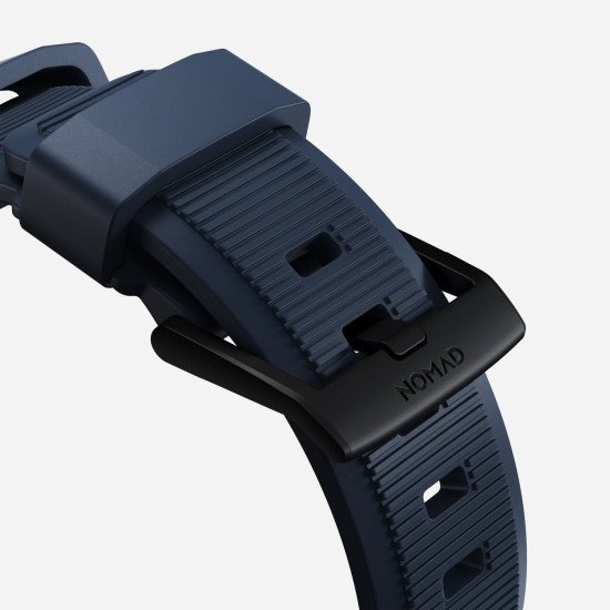 Nomad NM01295785 accessoire intelligent à porter sur soi Bande Bleu Caoutchouc, Acier inoxydable