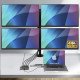 StarTech.com QUAD-USB-DP-ADAPT station d'accueil Avec fil USB 3.2 Gen 1 (3.1 Gen 1) Type-C Gris
