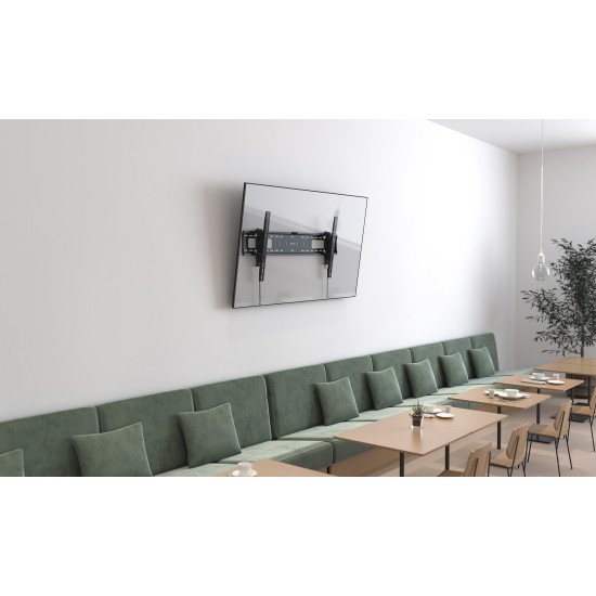Manhattan Support mural avec extension pour TV/moniteurs (inclinable antivol), écrans 37" à 100", Compatibilité VESA : de 200x200 à 800x400 mm (vérifiez les dimensions des quatre trous de fixation à l'arrière), charge max. 75 kg