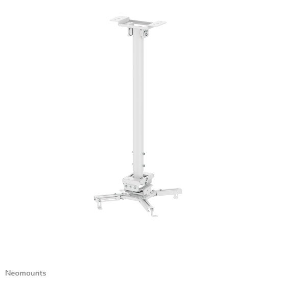 Neomounts CL25-550WH1 Support de plafond pour vidéoprojecteur - h74.5-114.5 cm - installation facile - orientable
