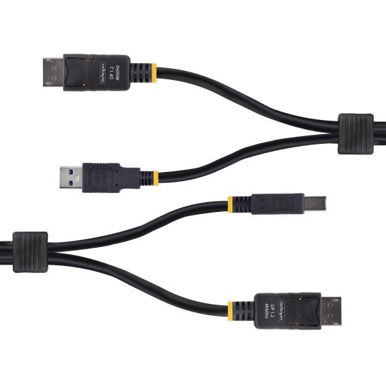 StarTech.com Câble KVM DisplayPort de 3m et USB 5Gbps, 4K 60Hz, Câble Combo DP 1.2 et USB pour Commutateurs/Switchs KVM StarTech.com Câble KVM DisplayPort de 3m et USB 5Gbps, 4K 60Hz, Câble Combo DP 1.2 et USB pour Commutateurs/Switchs KVM