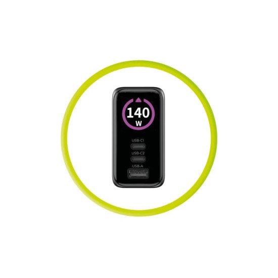 Mobile Origin MO-140WDCH-PW21 chargeur d'appareils mobiles Universel Noir Secteur Charge rapide Intérieure