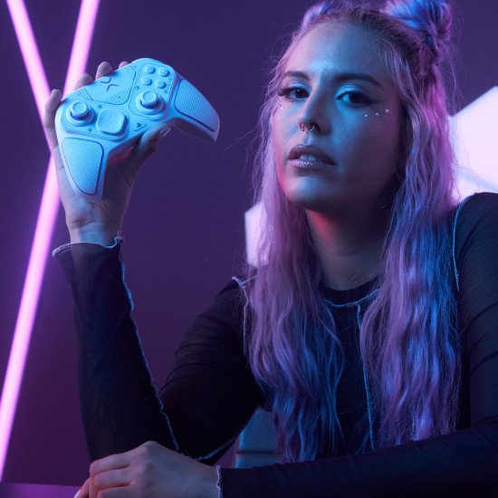 PDP 052-002-WH accessoire de jeux vidéo Violet, Blanc RF/USB Manette de jeu Analogique/Numérique PC, PlayStation 4, PlayStation 5