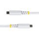 StarTech.com Câble USB4 de 1m, 40 Gbps, Câble USB-C Certifié USB-IF, 240 W PD, 8K 60Hz/4K 240Hz DP2.1 DP40, Gaine TPE, Compatible Thunderbolt 4 - Cordon USB-C Blanc