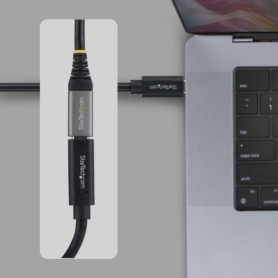 StarTech.com Câble Prolongateur USB4 de 60cm, 40Gbps, Compatible Thunderbolt 4, Charge 240W, 8K 60Hz/4K 240Hz, USB-C Mâle vers Femelle