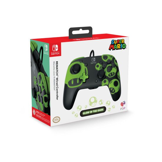 PDP Manette filaire REMATCH: 1-Up Glow in the Dark PDP Manette filaire REMATCH: 1-Up Glow in the Dark