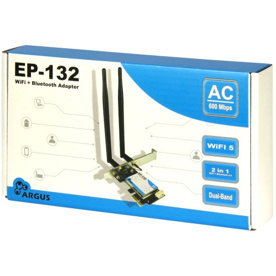 Inter-Tech EP-132 Interne WLAN / Bluetooth 600 Mbit/s