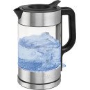 ProfiCook PC-WKS 1322 G bouilloire 1,7 L 2200 W Argent, Noir, Transparent