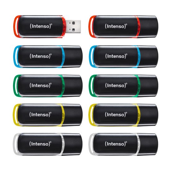 Intenso 3511561 lecteur USB flash 8 Go USB Type-A 2.0 Noir, Rouge, Vert, Transparent, Jaune, Bleu