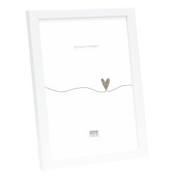 Deknudt S41JK1 30x30 hout wit, smalle lijst Cadre pour une seule photo Blanc