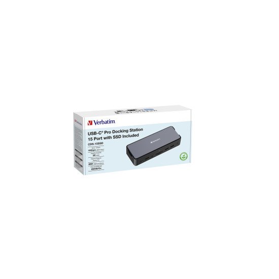 Verbatim CDS-15SSD Avec fil USB 3.2 Gen 1 (3.1 Gen 1) Type-C Noir, Gris