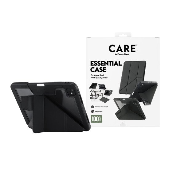 PanzerGlass CARE™ by ®™ by Essential Case Black iPad Pro 11" (2024-2025) coque de protection pour téléphones portables Housse Noir