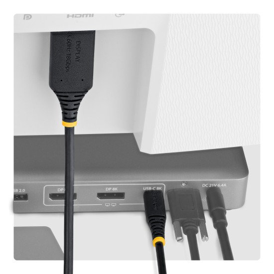 StarTech.com Câble Adaptateur USB-C vers HDMI de 1m, Connecteur HDMI à Verrouillage, 4K 60Hz, Compatible Thunderbolt, HDR, Câble Unidirectionnel pour MacBook, Dell, HP, Lenovo