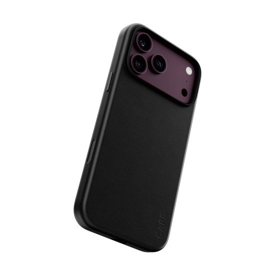 PanzerGlass CARE™ by ® Solo Vegan Leather Case Black w. MagSafe iPhone 2026 Pro Max | 17 Pro Max coque de protection pour téléphones portables Housse Noir