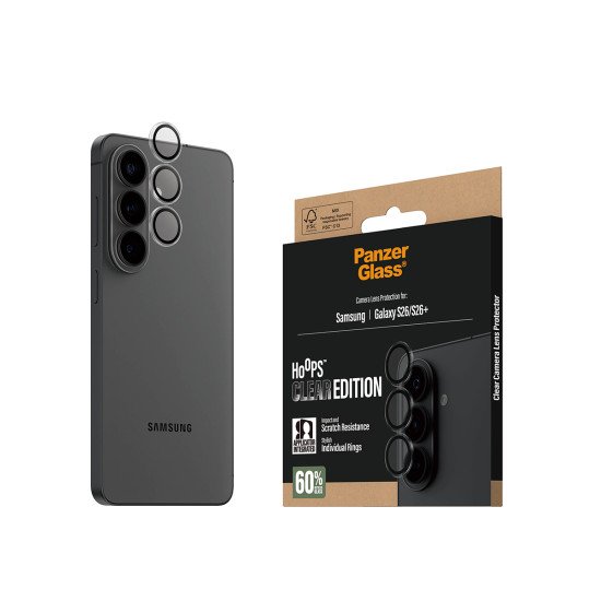 PanzerGlass ® Hoops® Camera Lens Protector Transparent Samsung Galaxy S26 | S26+ Protection d'écran transparent 1 pièce(s)