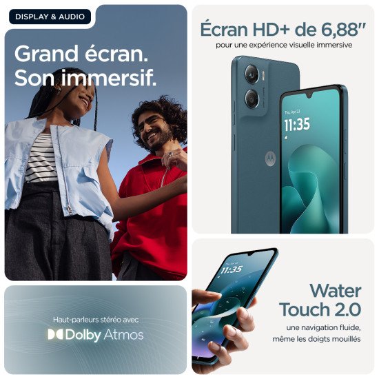 Motorola moto g06 17,5 cm (6.88") Double SIM Android 15 4G USB Type-C 4 Go 256 Go 5200 mAh Bleu