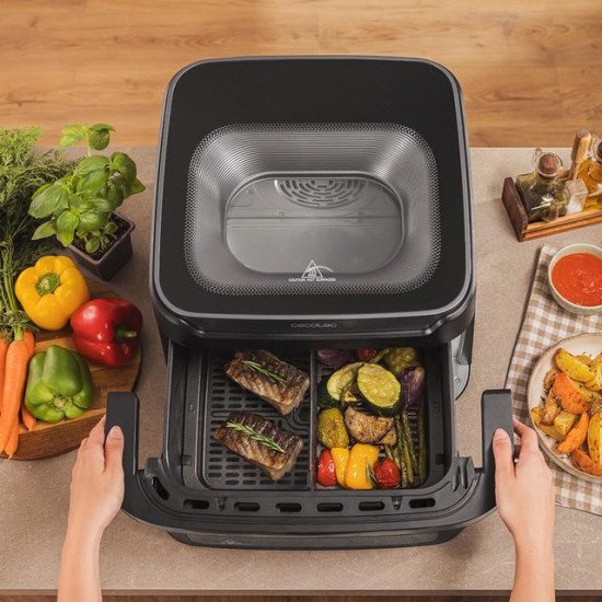Cecotec Cecofry Advance 10000 Full Vision Double 10 L Autonome 2200 W Friteuse d'air chaud Noir