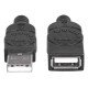 Manhattan Rallonge USB-A vers USB-A, 1,8 m, mâle vers femelle, 480 Mbit/s (USB 2.0), noir, garantie à vie, équivalent à USBEXTAA6BK