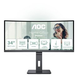 AOC CU34P3CV écran PC 86,4 cm (34") 3440 x 1440 pixels UltraWide Quad HD LED Noir AOC CU34P3CV écran PC 86,4 cm (34") 3440 x 1440 pixels UltraWide Quad HD LED Noir