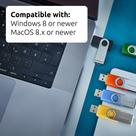 Intenso 5 x Clé USB Office Line, 64 Go, USB-A, 3.2 Gen 1x1, couleurs assorties