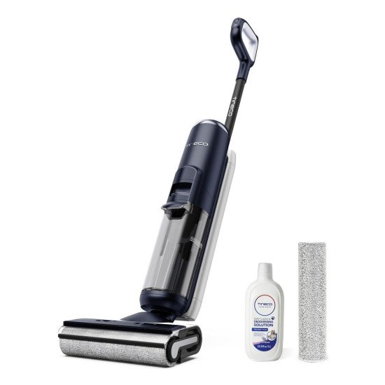 Tineco Floor One S6 Flashdry Pet Aspirateur balai Batterie Sec&humide HEPA Sans sac Noir, Bleu foncé, Gris 4 Ah Tineco Floor One S6 Flashdry Pet Aspirateur balai Batterie Sec&humide HEPA Sans sac Noir, Bleu foncé, Gris 4 Ah