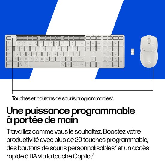 HP Ensemble clavier et souris hybride multi-appareils 495C