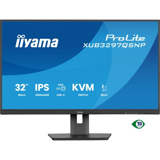 iiyama ProLite XUB3297QSNP-B1 écran PC 81,3 cm (32") 2560 x 1440 pixels 4K Ultra HD LED Noir iiyama ProLite XUB3297QSNP-B1 écran PC 81,3 cm (32") 2560 x 1440 pixels 4K Ultra HD LED Noir