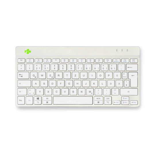 R-Go Tools Clavier ergonomique R-Go Compact Break, clavier compact avec logiciel de pause,QWERTZ (DE), Bluetooth, blanc
