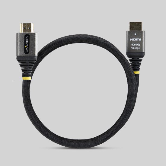 StarTech.com Câble HDMI Haute Vitesse Certifié Premium 2m (6ft), Ultra Flexible, 4K 60Hz/1440p 144Hz avec HDR10/ARC, 18Gbps, Cordon HDMI Tressé Haute Flexibilité