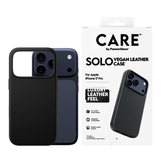 PanzerGlass CARE™ by ® Solo Case Black iPhone 17 Pro coque de protection pour téléphones portables Housse Noir