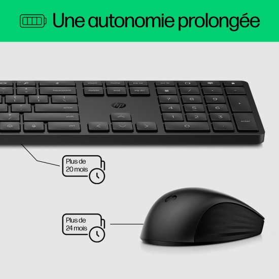 HP Ensemble clavier et souris sans fil 650