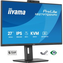 iiyama ProLite XB2797QSNPH-B1 27IN IPS LCD 4MS 2560X1440 350CD/M2 HDMI/DP/USB 2 écran PC 68,6 cm (27") 2560 x 1440 pixels Quad HD Noir