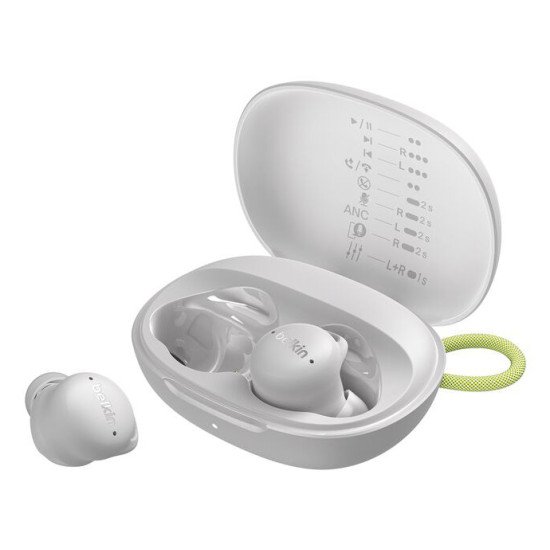 Belkin SoundForm Isolate Casques Sans fil Ecouteurs Appels/Musique/Sport/Au quotidien USB Type-C Bluetooth Gris