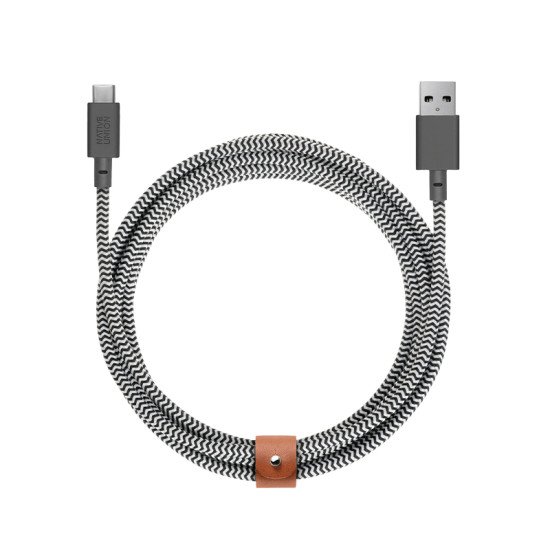 Native Union Belt Cable XL câble USB 3 m USB A USB C Noir, Blanc