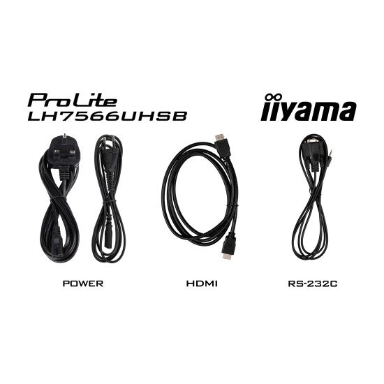 iiyama LH7566UHSB-B1AG Écran d'affichage dynamique Écran plat de signalisation numérique 190,5 cm (75") LCD Wifi 800 cd/m² 4K Ultra HD Noir Intégré dans le processeur Android 24/7