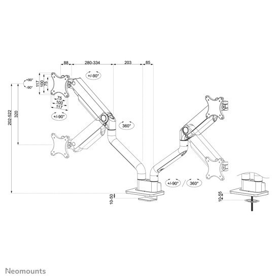 Neomounts by Newstar Neomounts Select support moniteur de bureau