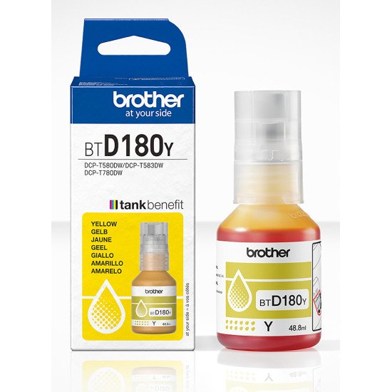 Brother BTD180Y Jaune Bouteille d'encre originale