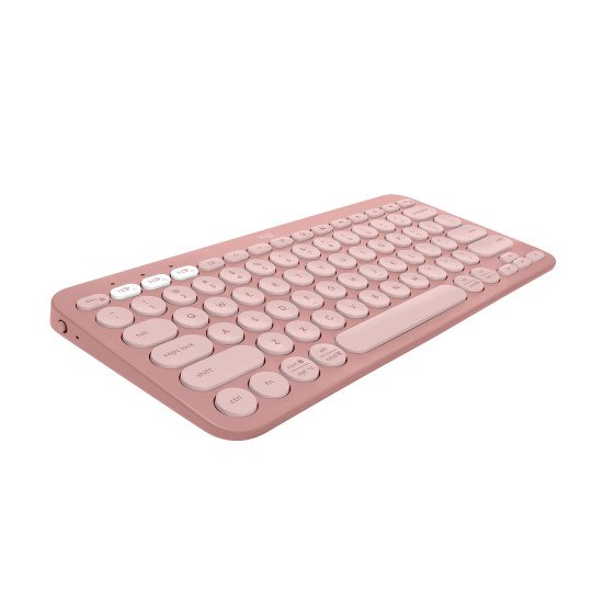 Logitech Pebble Keys 2 K380s clavier RF sans fil + Bluetooth QWERTY Espagnole Rose
