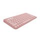 Logitech Pebble Keys 2 K380s clavier RF sans fil + Bluetooth AZERTY Français Rose