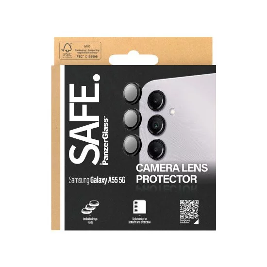 PanzerGlass SAFE. by PG Camera Protector Samsung New A54 5G Black Protection d'écran transparent 1 pièce(s) PanzerGlass SAFE. by PG Camera Protector Samsung New A54 5G Black Protection d'écran transparent 1 pièce(s)