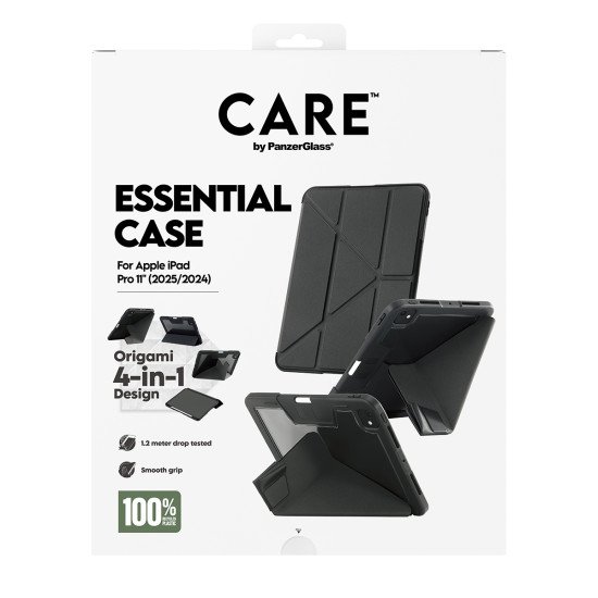 PanzerGlass CARE™ by ®™ by Essential Case Black iPad Pro 11" (2024-2025) coque de protection pour téléphones portables Housse Noir